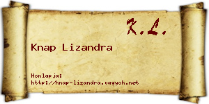 Knap Lizandra névjegykártya